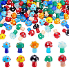 80Pcs 10 Colors Handmade Lampwork Beads LAMP-ME0001-06-1