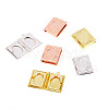 6Pcs 3 Colors Brass Locket Pendants KK-TA0001-98-2