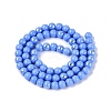 Electroplate Opaque Glass Beads Strands EGLA-Q132-6MM-01C-14-2