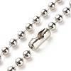 Non-Tarnish 304 Stainless Steel Ball Chains Necklace for Women NJEW-JN03892-01-4