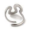 304 Stainless Steel Open Cuff Ring RJEW-C067-27P-3