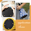   5Pcs 5 Style Flat Round PU Leather Knitting Crochet Bags Nail Bottom Shaper Pad DIY-PH0009-52-2