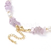 4Pcs 4 Style Natural Mixed Gemstone Chips & Pearl Beaded Necklaces Set for Women NJEW-JN04008-9