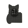 Cartoon Cat Shape Theme Black Alloy Brooches JEWB-A025-02D-2