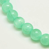 Dyed Natural Green Jade Beads Strands JBS053-8MM-27-1