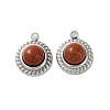 Synthetic Goldstone Half Round Charms STAS-L022-399P-01-1