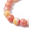 2Pcs 2 Colors 10.5mm Round Opaque Crackle Glass Beaded Stretch Bracelet Sets BJEW-MZ00080-5