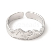 Non-Tarnish 201 Stainless Steel Open Cuff Ring RJEW-E063-41P-2