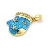 Christmas Brass Micro Pave Cubic Zirconia Pendant KK-H468-02A-02G-2