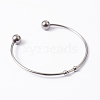 Fashion 304 Stainless Steel Cuff Bangles Torque Bangles BJEW-H473-01M-5