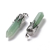 Natural Green Aventurinee Big Pointed Pendants G-E059-03AS-05-3