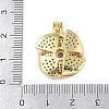 Rack Plating Brass Micro Pave Cubic Zirconia Pendants KK-K341-49G-02-3