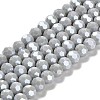 Electroplate Opaque Glass Beads Strands EGLA-A035-P8mm-A22-1