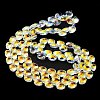 Electroplate Triangle Glass Beads Strands EGLA-A036-11A-AB01-4