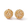 Rack Plating Brass Hollow Beads KK-P219-01A-G-2