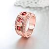 Classic Real Rose Gold Plated Brass Cubic Zirconia Wide Band Finger Rings RJEW-BB05471-10RG-3