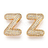 Brass Micro Pave Cubic Zirconia Pendants KK-N254-06G-Z-1