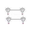 Brass Rhinestone Nipple Rings WG50E44-14-1