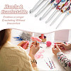 HOBBIESAY 6Pcs 6 Colors Flower Pattern TPR with Aluminium Crochet Hooks TOOL-HY0001-08-5