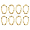 8Pcs Rack Plating Brass Springs Gate Rings KK-DC0004-77-1