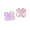 Two Tone Transparent Glass Bead Caps GLAA-Z020-02K-2