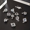 Rhombus Alloy Charms ZIRC-CD0001-02-12