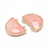 Natural & Synthetic Mixed Stone Semi Circle Pendants G-Q972-M-3