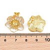 Brass Micro Pave Cubic Zirconia Stud Earring Findings CU-CBAA5EE-04G-01-3