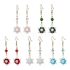 Glass Seed Beads Dnagle Earrings EJEW-MZ00501-2
