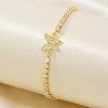 Elegant Butterfly Adjustable Brass Cubic Zirconia Slider Bracelets EV9308-1