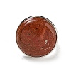 Natural Red Jasper Round Adjustable Rings RJEW-K371-09S-24-3