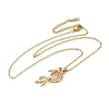 Brass Micro Pave Cubic Zirconia Pendant Necklaces for Women NJEW-E106-06KCG-01-2