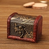 Retro Engraved Wood Jewelry Storage Treasure Boxs with Clasps PW-WG63114-05-1