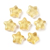 Transparent Spray Painted Frosted Glass Beads X2-GLAA-NH0003-01D-1