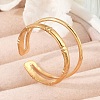 304 Stainless Steel Open Cuff Rings for Women RJEW-A056-01G-1