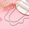 Tarnish Resistant 304 Stainless Steel Necklaces Unisex Rope Chain Necklaces NJEW-507L-10D-1