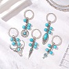 5Pcs Iron and Alloy Keychains KEYC-JKC01151-2