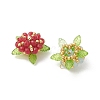 Dyed Natural Malaysia Jade & Glass Beaded Pendants PALLOY-MZ01265-2