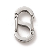 Non-Tarnish 304 Stainless Steel Push Gate Snap Key Clasps STAS-L207-23A-P-1