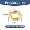 BENECREAT 2 Bags Brass Split Rings FIND-BC0005-12A-2
