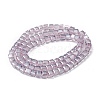 Transparent Electroplate Glass Beads Strands EGLA-F155-PL01-2
