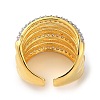 Rack Plating Brass Open Cuff Rings KK-K346-16G-2