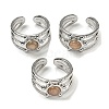 Natural Sunstone Adjustable Rings RJEW-K269-10P-02-1