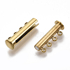 201 Stainless Steel Magnetic Slide Lock Clasps X-STAS-S079-159G-3