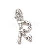 Rack Plating Brass Micro Pave Cubic Zirconia European Dangle Charms KK-L210-015P-R-1