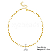 Brass Twist Wave Link Chain Necklace for Women DN6472-1-3