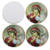 Printed Glass Half Round/Dome Cabochons GGLA-N004-25mm-A05-2