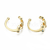 Brass Micro Pave Cubic Zirconia Cuff Earrings EJEW-S201-235D-G-NR-2