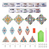  DIY Diamond Painting Rhombus & Triangle Dangle Earring Kits DIY-TA0004-97-2