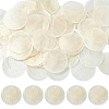 60pcs Flat Round Capiz Shell Pendants SSHEL-SC0001-49-1